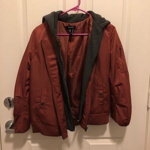 Burnt orange bomber jacket